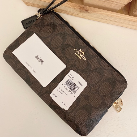 Coach Double Zip Wristlet F16109 - Picture 6 of 6